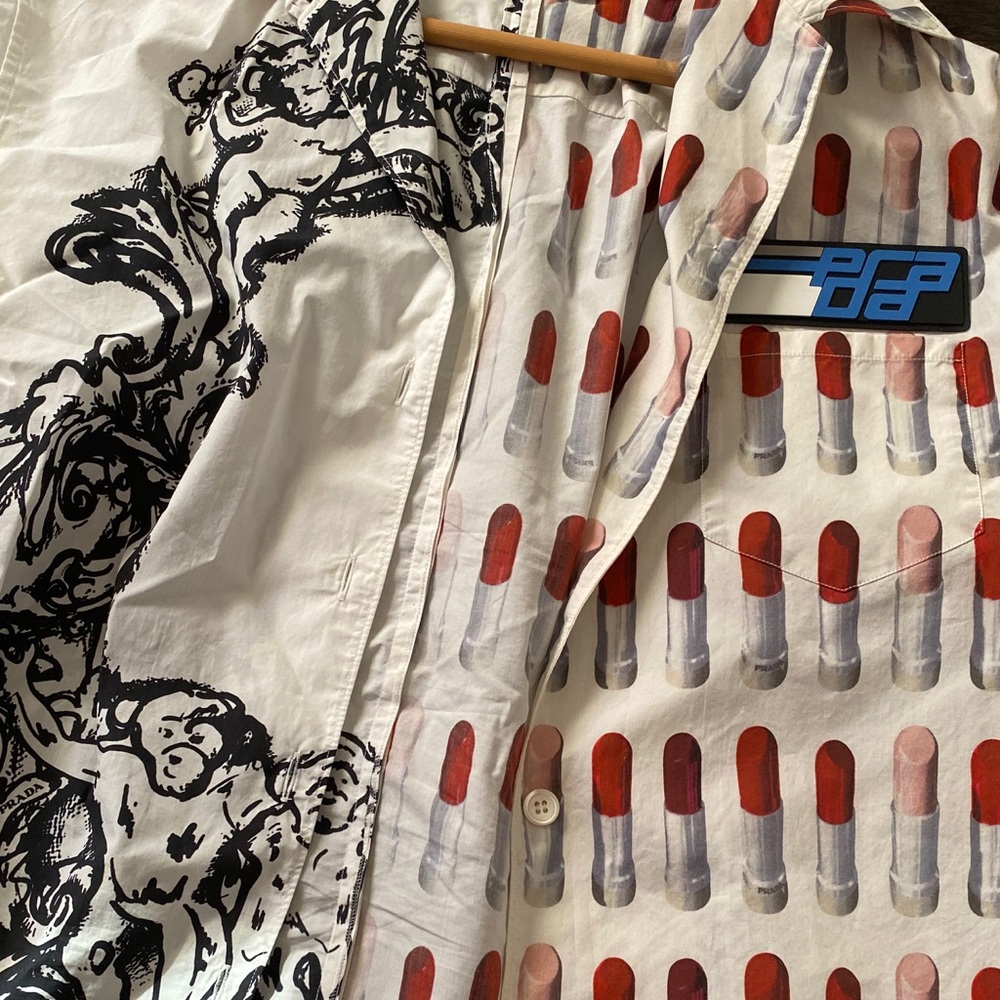 Prada lipstick bowling shirt
